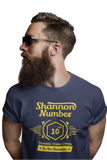 Navy Blue Shannon Number Chess t-shirt, chess gifts, funny chess t-shirts