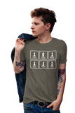 Navy Green Chess Periodic Table chess t-shirt, chess clothing, chess gifts, funny t-shirts, funny chess t-shirts