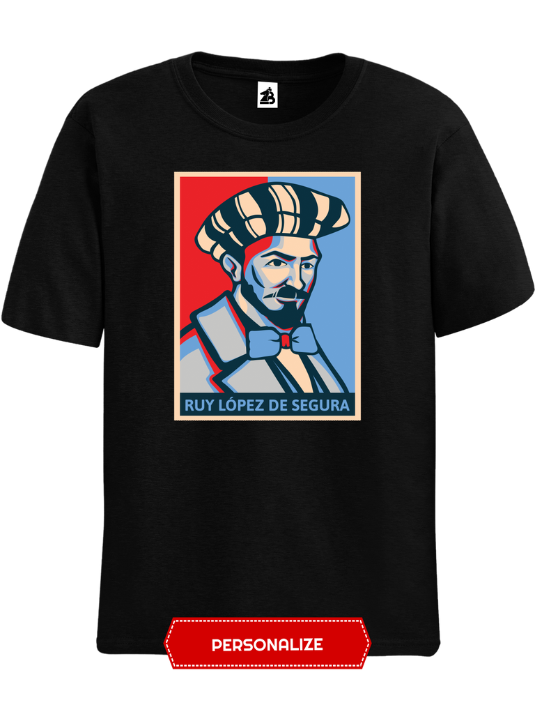 Ruy López Popart Chess T-shirt – Zero Blunders