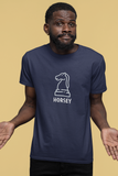 Navy Blue personalized Horsey Chess t-shirt, chess clothing, chess gifts, funny t-shirts, funny chess t-shirts