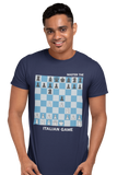 Navy Italian Game Chess t-shirt, chess clothing, chess gifts, funny t-shirts, funny chess t-shirts