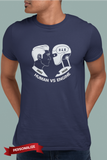 Navy Blue Human Vs Engine Chess t-shirt, chess clothing, chess gifts, funny t-shirts, funny chess t-shirts