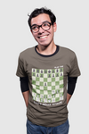 Army Green King's Indian Attack Opening Chess t-shirt, chess clothing, chess gifts, funny t-shirts, funny chess t-shirts