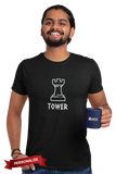 Black Rook Tower Chess t-shirt, Chess T-shirt, chess gifts, funny chess t-shirts