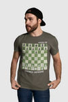 Army Green  French Defense chess t-shirt, chess clothing, chess gifts, funny t-shirts, funny chess t-shirts