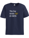 Navy Blue This Guy Sucks Chess t-shirt, chess gifts, funny chess t-shirts