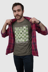 Army Green Fried Liver Attack chess t-shirt, chess clothing, chess gifts, funny t-shirts, funny chess t-shirts