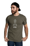 Army Green King personalized  Pawn Chess t-shirt, chess clothing, chess gifts, funny t-shirts, funny chess t-shirts