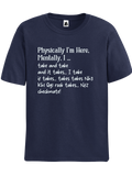 Navy blue Physically I am here, mentally Chess t-shirt, chess clothing, chess gifts, funny t-shirts, funny chess t-shirts