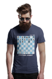 Navy Stafford Gambit Chess t-shirt, chess gifts, funny chess t-shirts