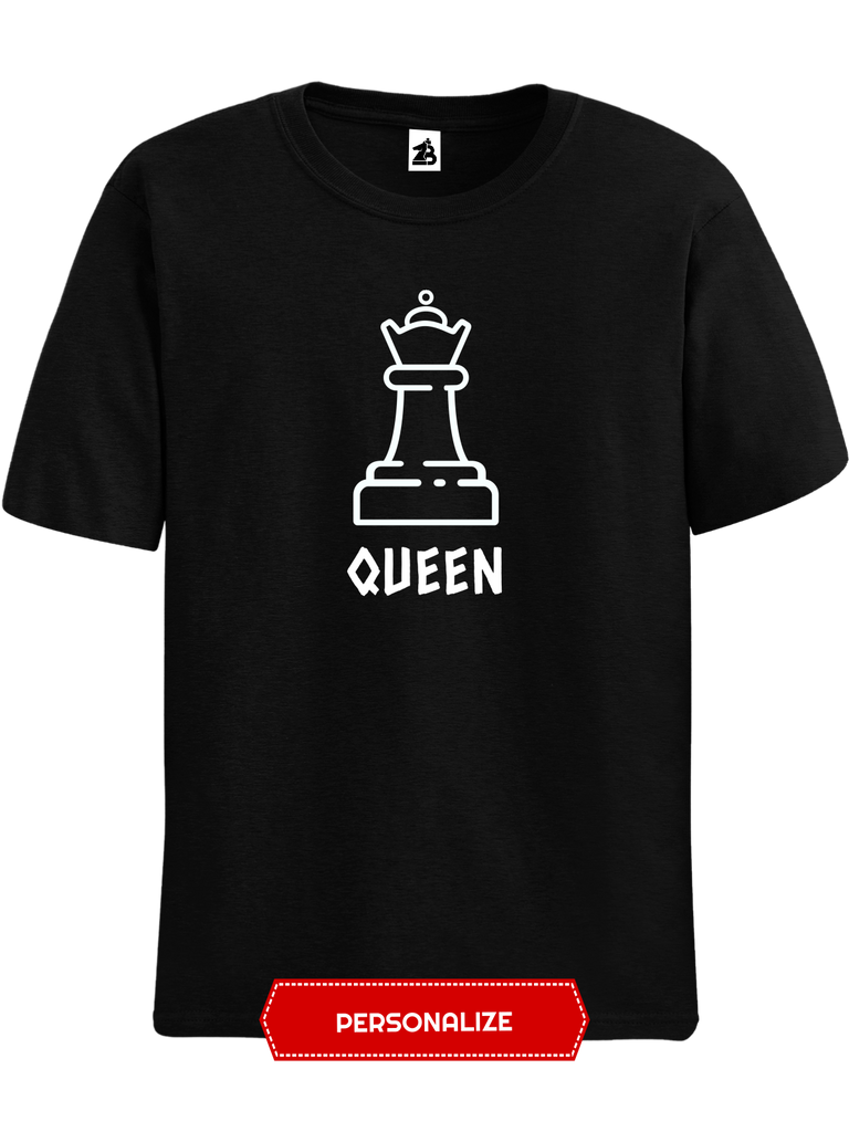 Black queen chess t shirt best sale