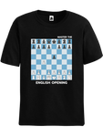 Black English Opening chess t-shirt, chess clothing, chess gifts, funny t-shirts, funny chess t-shirts