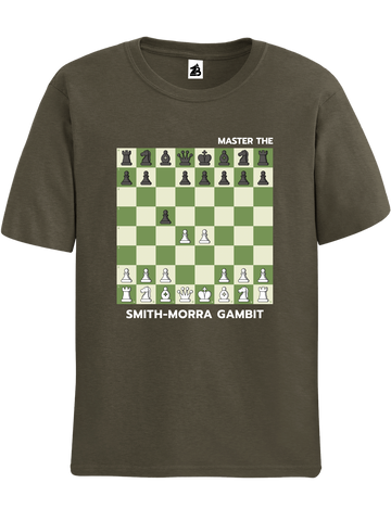 Army Green Smith-Morra Gambit Chess Opening t-shirt, chess gifts, funny chess t-shirts