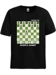 Black Queen’s Gambit Chess t-shirt, chess clothing, chess gifts, funny chess t-shirts