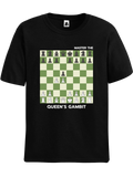 Black Queen’s Gambit Chess t-shirt, chess clothing, chess gifts, funny chess t-shirts