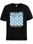 Black Stafford Gambit Chess t-shirt, chess gifts, funny chess t-shirts