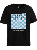 Black Stafford Gambit Chess t-shirt, chess gifts, funny chess t-shirts