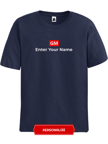 Presonalize Black Grandmaster (GM) chess t-shirt, chess clothing, chess gifts, funny t-shirts, funny chess t-shirts