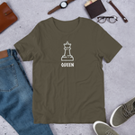Army Presonalized Queen Chess t-shirt, chess clothing, chess gifts, funny chess t-shirts