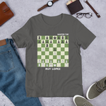Ash Ruy Lopez Chess opening t-shirt, chess clothing, chess gifts, funny chess t-shirts