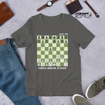 Ash King's Indian Attack Opening Chess t-shirt, chess clothing, chess gifts, funny t-shirts, funny chess t-shirts