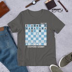 Ash Grey Stafford Gambit Chess t-shirt, chess gifts, funny chess t-shirts