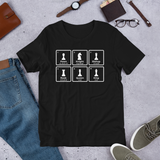 Black  Chess Periodic Table chess t-shirt, chess clothing, chess gifts, funny t-shirts, funny chess t-shirts