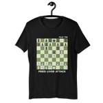 Black King's Indian Attack Opening Chess t-shirt, chess clothing, chess gifts, funny t-shirts, funny chess t-shirts