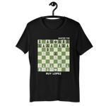 Black Ruy Lopez Chess opening t-shirt, chess clothing, chess gifts, funny chess t-shirts