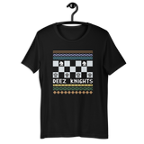 Black Deez Knights chess t-shirt, chess clothing, chess gifts, funny t-shirts, funny chess t-shirts