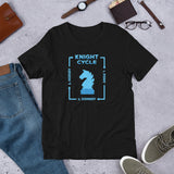 Black Knight Life Cycle Chess t-shirt, chess clothing, chess gifts, funny t-shirts, funny chess t-shirts