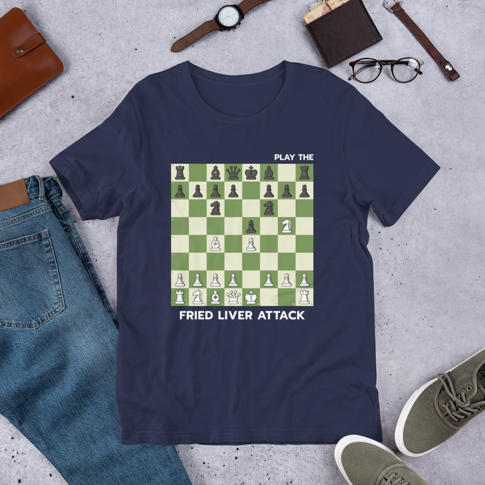 Fried Liver Attack Chess T-shirt – Zero Blunders