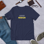 Blue Navy Never Resign Chess t-shirt, chess clothing, chess gifts, funny t-shirts, funny chess t-shirts